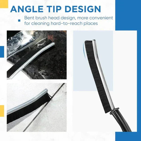 (PACK OF 4 ) Hard-Bristled Crevice Cleaning Brush
